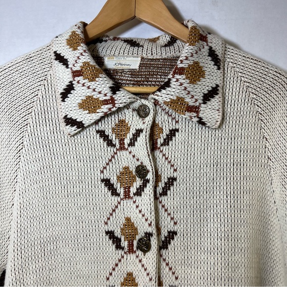 Vintage JC Penney Dutch Motif Knit Cape SZ M "60's - Picture 5 of 12